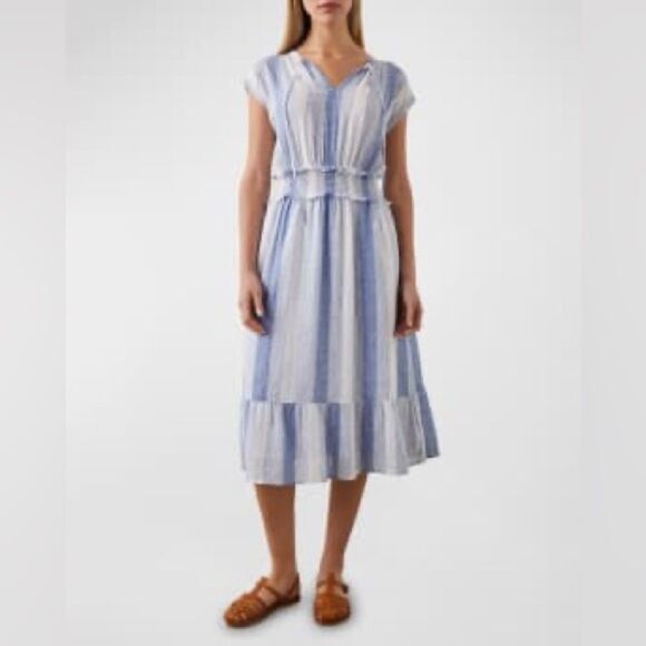 Rails Nevis Stripe Ashlyn Midi Dress Size M - Picture 13 of 13